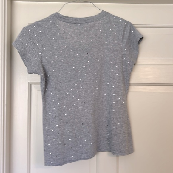 Gray Rhinestone’s All Over Bling Women's Top Short Sleeve Size Medium NEW ! - Picture 6 of 6